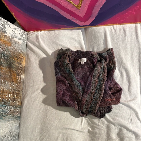 Chic Multicolor Open-Front Cardigan - Picture 5 of 5